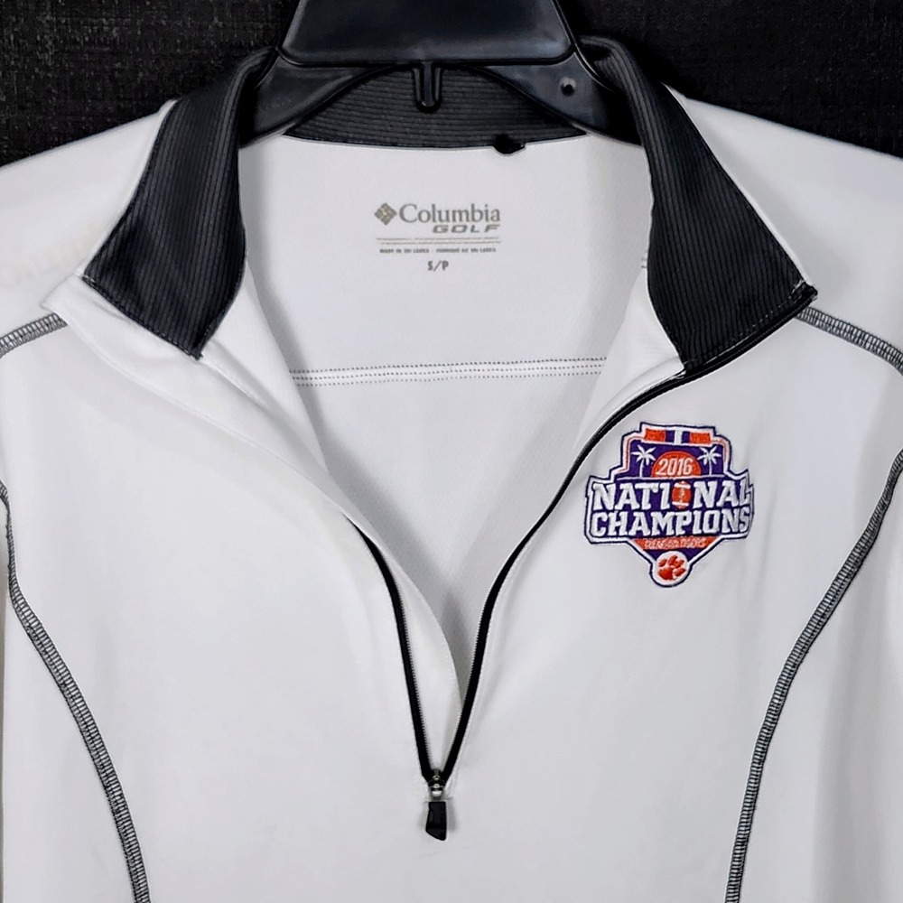 Columbia Golf 2016 National Champions Clemson Tigers Mens Small 1/4 Zip Pullover